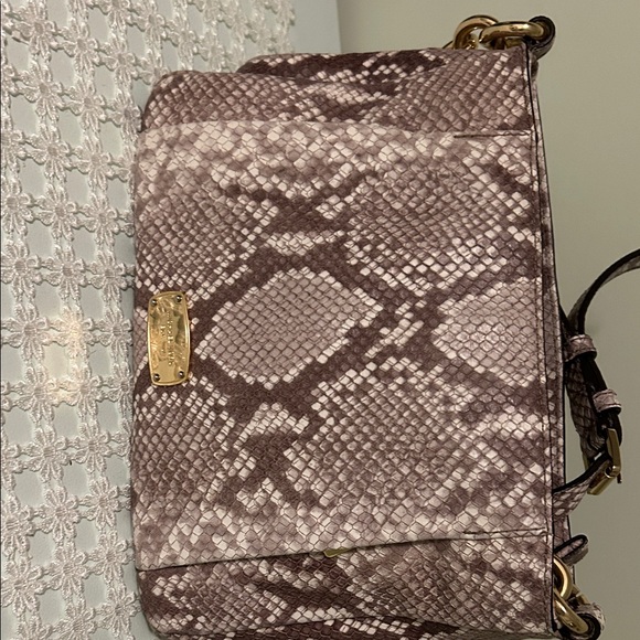 Michael Kors Handbags - Michael Kors Brown Snakeskin Crossbody Bag